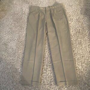 Dockers Khaki Pleated Dress Pants 38x32 Classic Fit